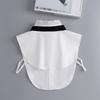 Damen Vorne Weiß Falscher Kragen Abnehmbarer Hemdkragen Herbst Bluse Pullover Falscher Kragen Revers Oberteil Schleifen Krawatten Fuax Kragen