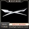 2 sztuk Chrome lampa czołowa pokrywa brwi naklejki wykończeniowe dla Chevrolet Cruze Sedan 2009 2010 2011 2012 2013 2014 2015