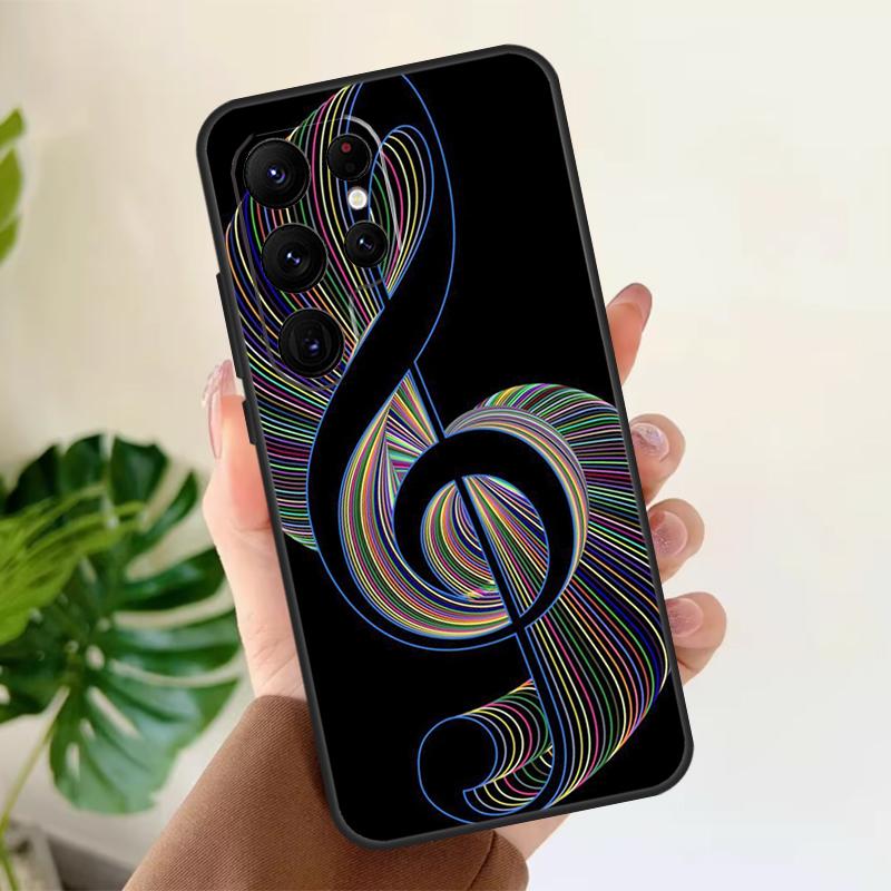 

Musical Music Note Soft Case For Samsung Galaxy S25 S21 S22 S23 S24 Ultra S9 S10 Plus S20 FE S24 FE Phone Cover Galaxy S20