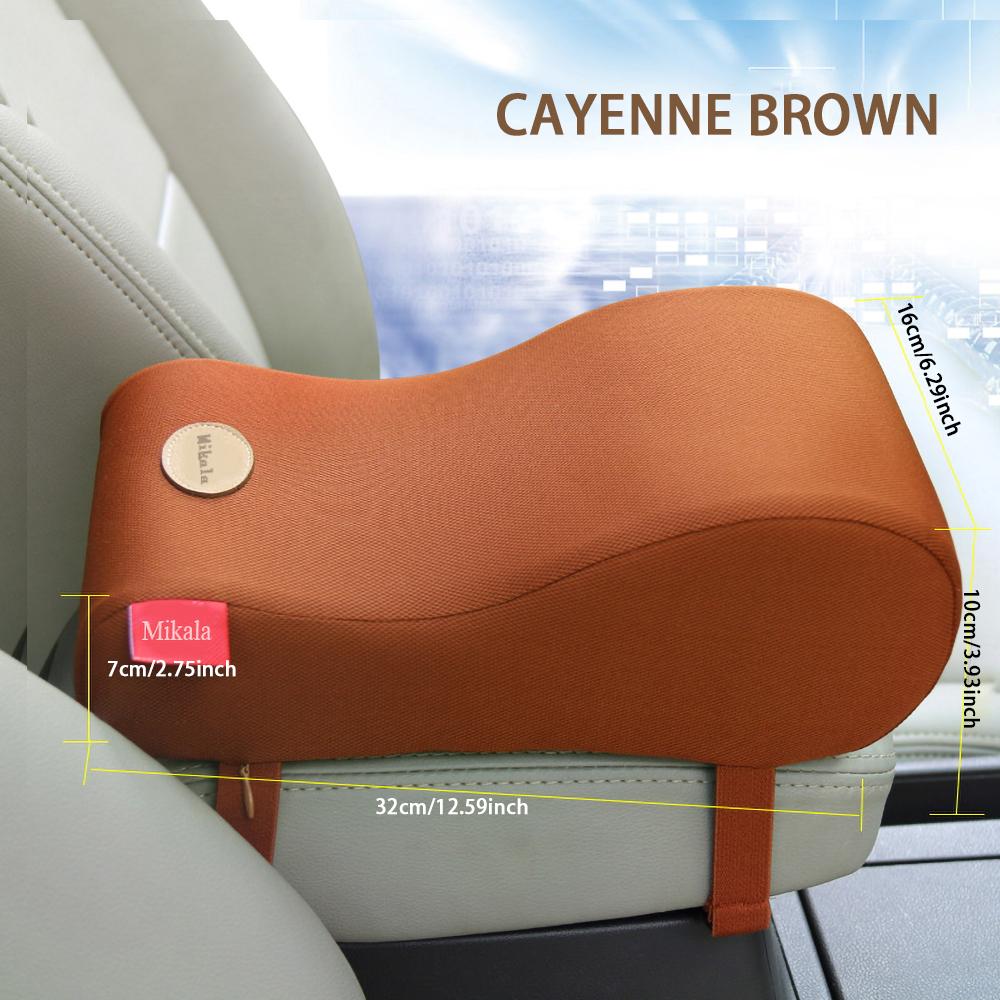 Car Armrest Cushion Soft Memory Foam Armrest Console Cover Car Center Console Armrest Pillow Accessories Car Seat Cover Voiture