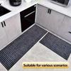 Gestreifte Rutschfeste Wasserdichte Fußmatte Langlebige Staubdichte Außen Eingangsmatte Leicht zu Reinigen Kann Zugeschnitten werden Design Sieben