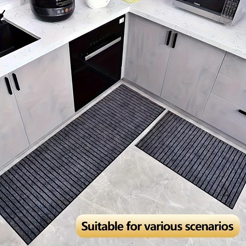 Gestreifte Rutschfeste Wasserdichte Fußmatte Langlebige Staubdichte Außen Eingangsmatte Leicht zu Reinigen Kann Zugeschnitten werden Design Sieben