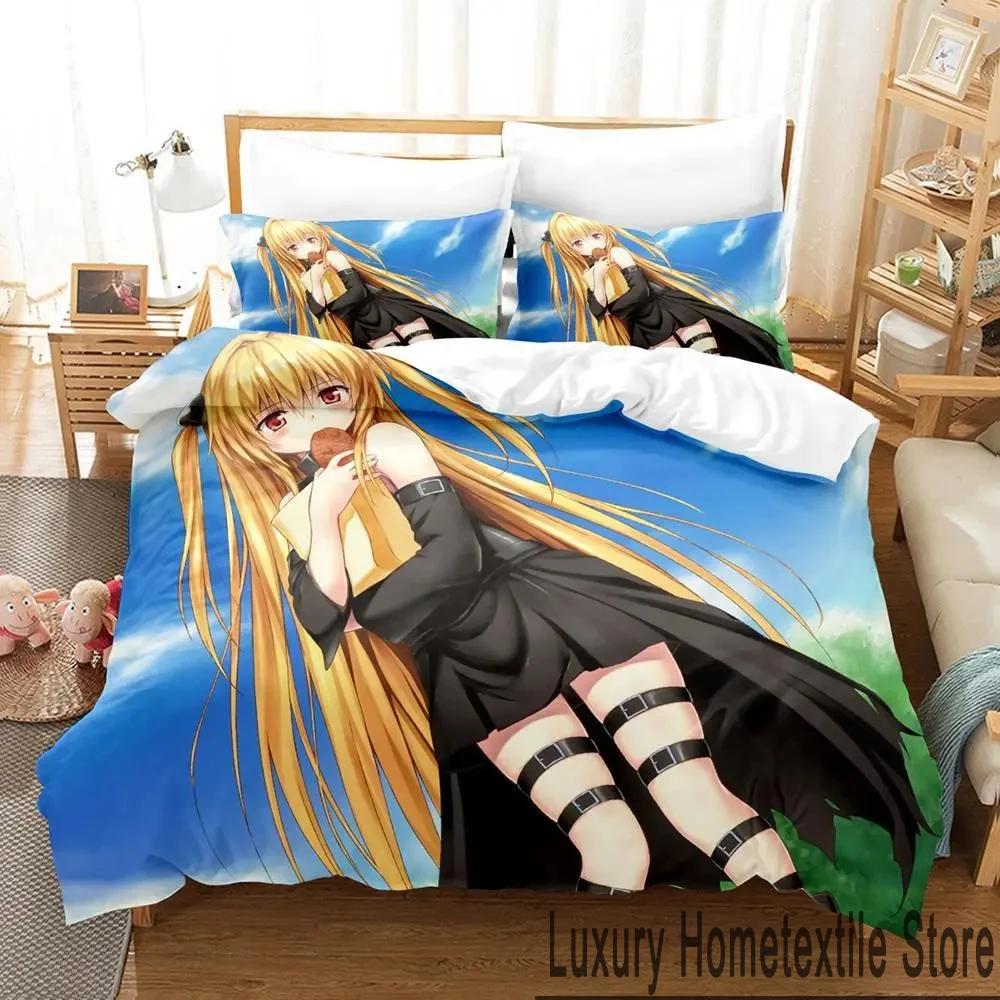 3D Print To Love Ru Darkness Bedding Set Boys Girls Twin Queen King Size Duvet Cover Pillowcase Bed Boys Adult