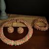 Fresh Floral Jewelry Set: Colorful Necklace, Bracelet & Earrings