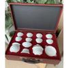 Cha Xun Dehua White Porcelain Gold-Painted Zen Tea Set