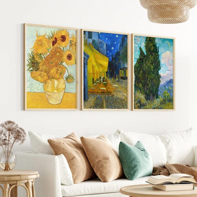 Vincent Van Gogh Select Print Poster Impressionist French Landscape Flower Starry Night Canvas Painting Wall Art Room Home