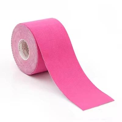 

2.5cm*5m Sports Kinesiology Tape Recovery Self Adherent Bandage Wraps Waterproof Cotton Tapes for Muscle Pain Relief рожевий