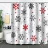 Merry Christmas /Santa Claus/Shower Curtains Holiday Farmhouse Home Fabric Bath Curtain Bathroom Decor/cow Print Blanket