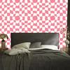Wallpaper Casual checkerboard coral and white, coral background 50x1000
