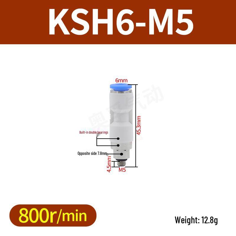 High-Speed Rotary Joint Elbow KSL4-M5 & KSH6-M6 6-12S Straight Through Connector.