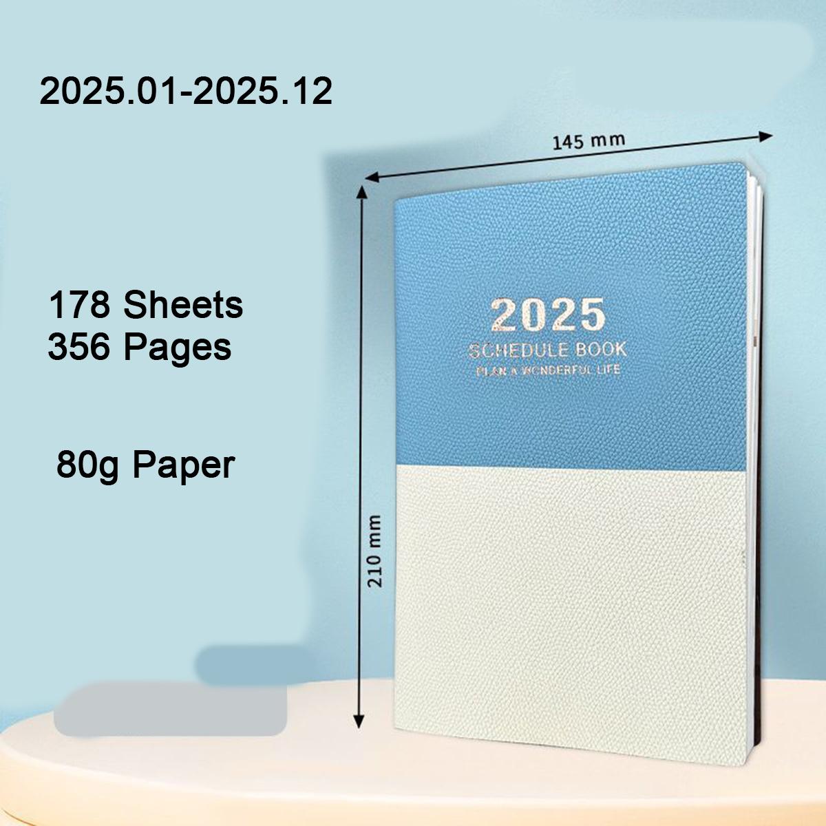 

Ежедневник для школьников из толстой кожи формата А5, годовой план на 2025 год, деловой блокнот, ежедневник на 365 дней, заметки, блокнот A5