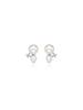 Stonehenge Silver Pearl Cubic One-Touch Earrings Sc25B11E