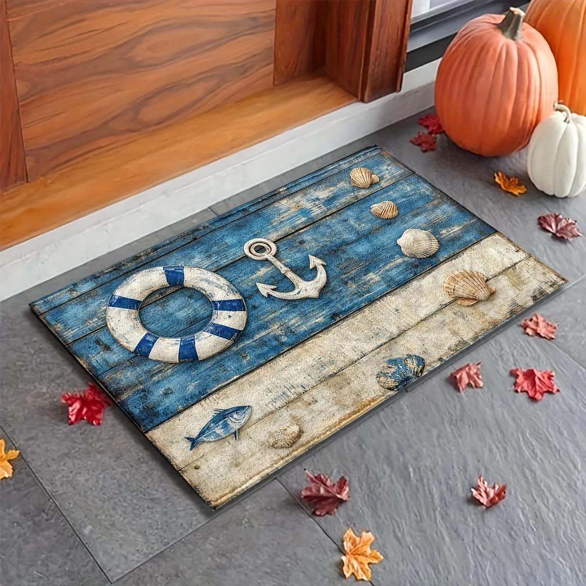 

Creativity Mat 3D illusion clear ocean water beach pattern rubber floor mat water-absorbent, non-slip entrance door bathroom 30X50cm