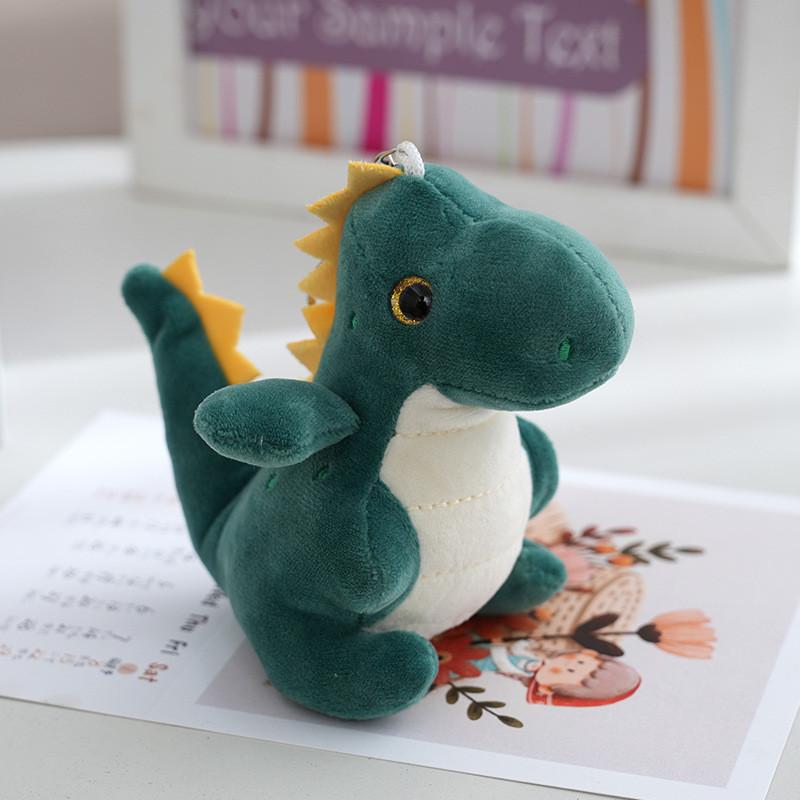 Cute Dinosaur Plush Toy Key Holder Pp Cotton Filled Mini Stuffed Animal For Kids