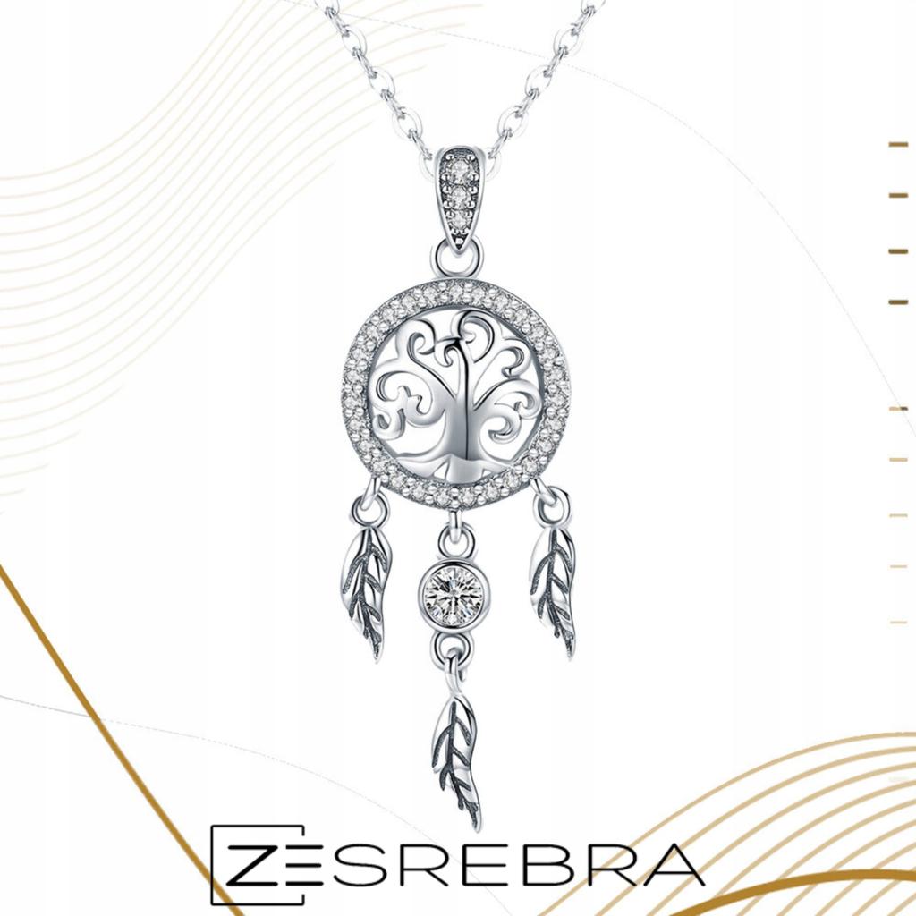 Chain Pr 925 With Dream Catcher Pendant Zircons Tree