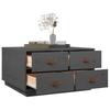  Coffee Table, Grey, 80x80x45 Cm, Solid Pine Wood