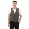 Mens Huge 6 Checked Virgin Wool Waistcoat
