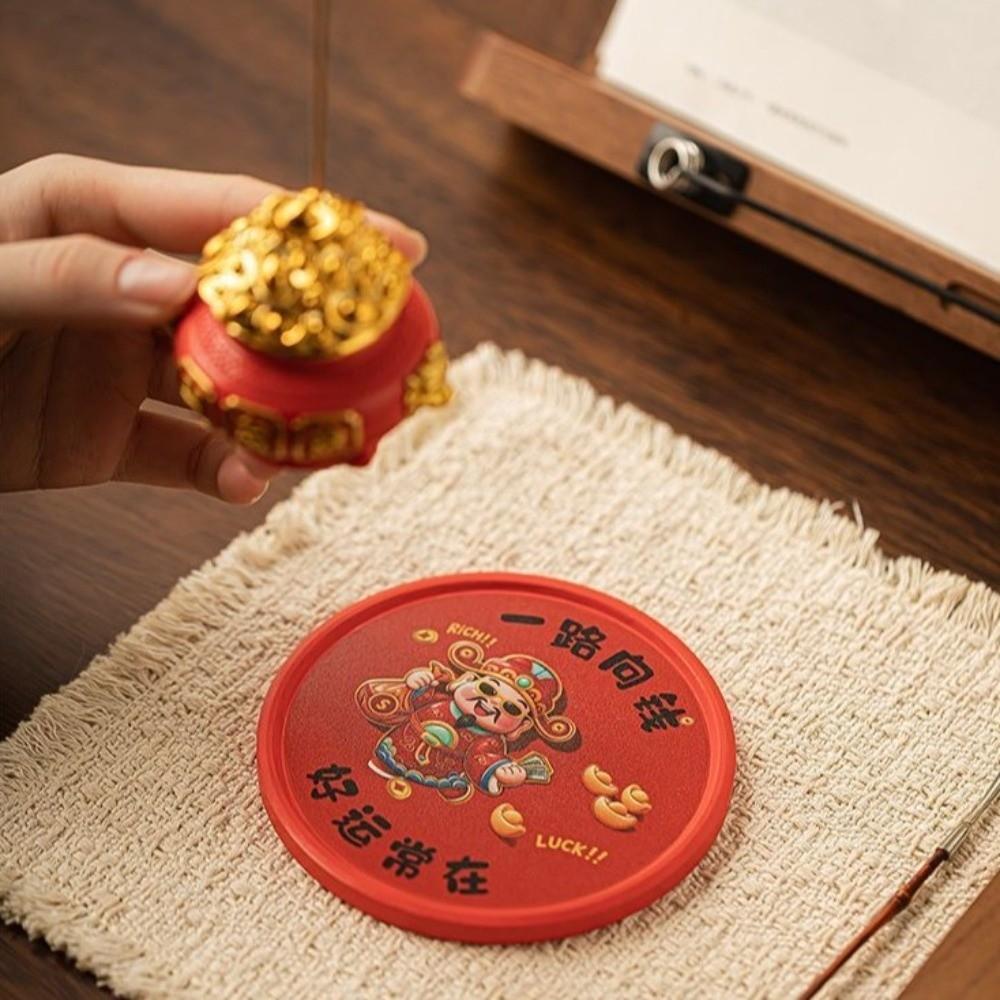 God of Wealth Lucky Treasure Incense Burner Good Lucky Treasure Bowl Censer Holder Zen Space