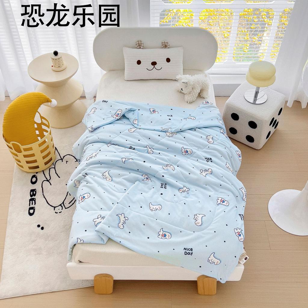 2024 New Children's Summer Quilt Knitted Cotton Summer Quilt Kindergarten Duvet Ice Cream Summer Quilt Airable Cover