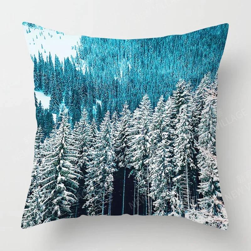 Nordic Fall Home Decor Autumn Throw Pillow Case Sofa Cushion Cover Modernplant Green Leaf