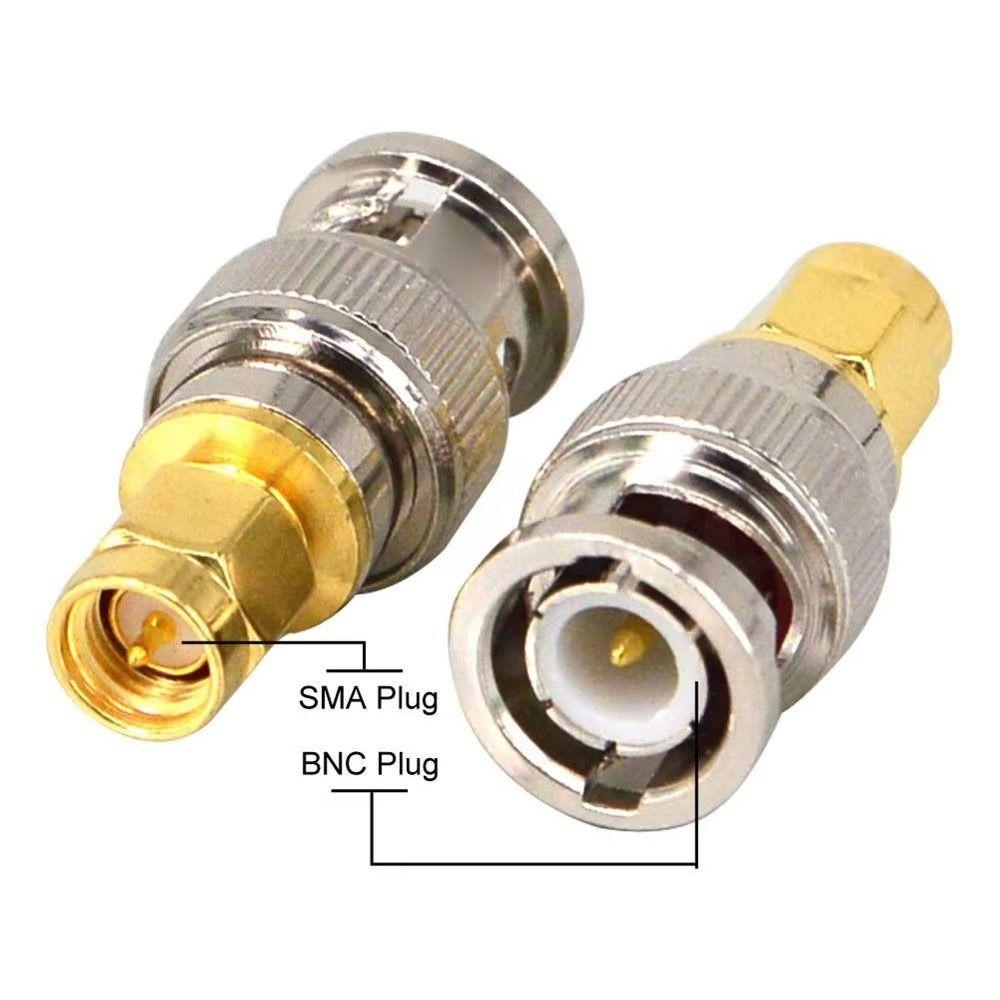 Metal BNC to SMA Adapter Straight Bayonet Coupling BNC Male Adapter Threaded Connection Male to Female SMA Female Adapter