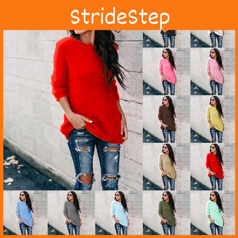 Women's Arctic Velvet Sweater Coat Cozy Crew Neck Pullover Blouse Ideal For Fall Winter