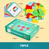 Wooden 3D Geometric Color Shape Jigsaw Puzzles Montessori Learning Brain Teaser Toys Creative Educational for Gifts