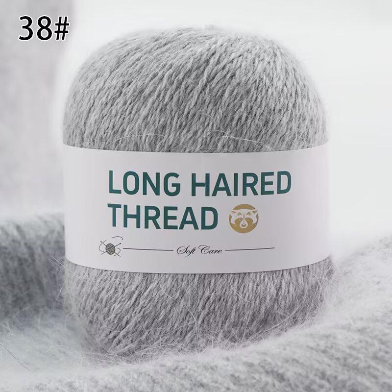 Filato di Pile di Visono a Pelo Lungo 50G Cappello Sciarpa Giacca Lavorati a Mano Moda Autunno Inverno Filato