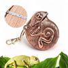 Vintage Bronze Firben Målebånd Bærbar Mini Nøglering Udtrækkeligt Måleværktøj Kreativ Sylineal Hjemme DIY Gave