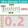 10 vnt. 0,2 mm 304 nerūdijančio plieno suspaudimo spyruoklė Ilgis 5-25 mm OD 1-4 mm Spiralinė slėgio spyruoklė