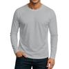 Men's Round Neck Plunger Long Sleeve T-Shirt Top