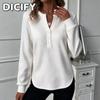 Women's Fashion Autumn Winter V-Neck Long Sleeve Casual Blouses & Shirts