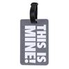 THIS IS MINE Reminder Slogan Cartoon Letter Luggage Tags PVC Boarding Identification Tags for Travelling Air Plane Check-in Tags