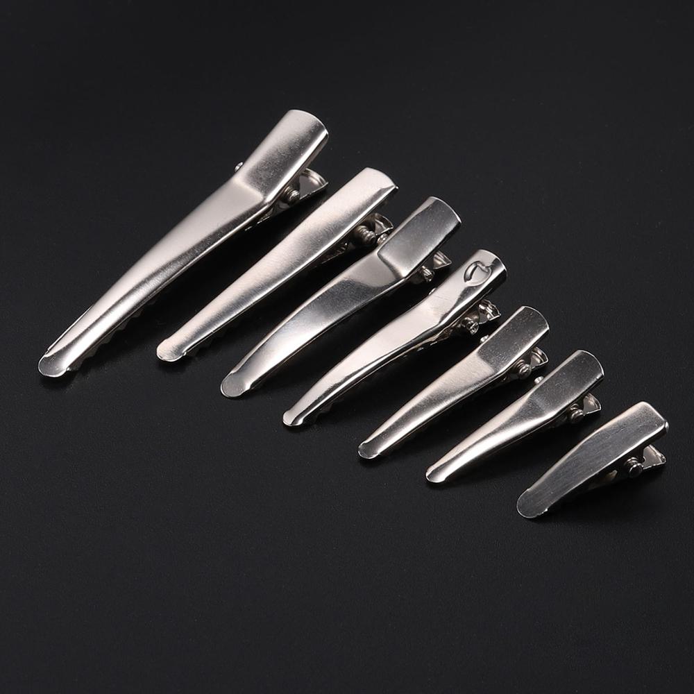 20/50pcs 25-60mm Hair Clip For Jewelry Making Single Prong Alligator Hairpin With Teeth Blank Setting Base For DIY Hair Clips