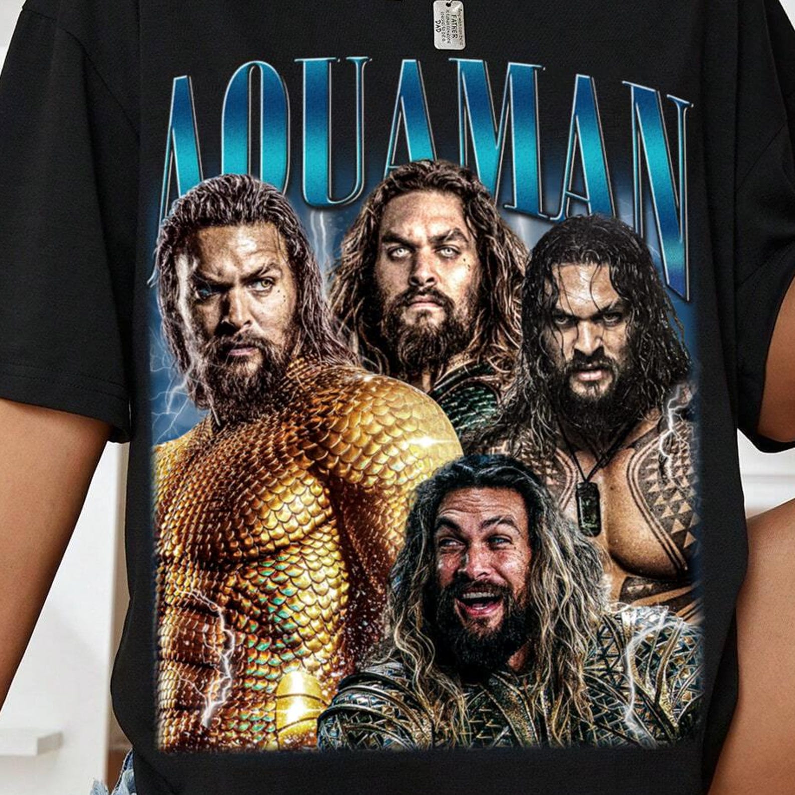 Aquaman T-Shirt – DC Comics Superhero Graphic Tee, Jason Momoa Movie Fan Apparel|............||| XL