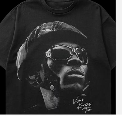 HOT NEU Vybz Kartel TOUR schwarzes T-Shirt kurzärmelig Alle Größen