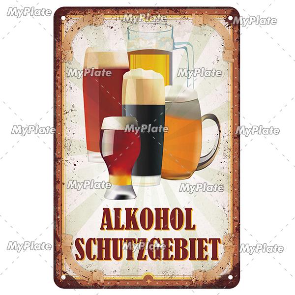Retro Drink Bier Beer Metal Sign Vintage Plaque Tin Sign Plate Wall Decor For Bar Club Man Cave Bar Plate Drinking Poster Custom