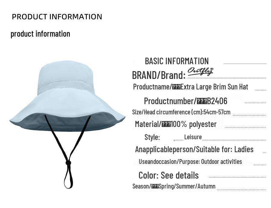 Women's Anti-UV Foldable Fisherman Hat with Large Brim for Summer/Spring Sun Protection