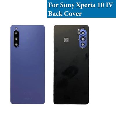 Battery Back Cover For Sony Xperia 10 IV Rear Phone Shell with Camera Glass Lens Housing Door For XQ-CC54 XQ-CC72