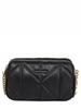 David Jones women's messenger bag, black faux leather