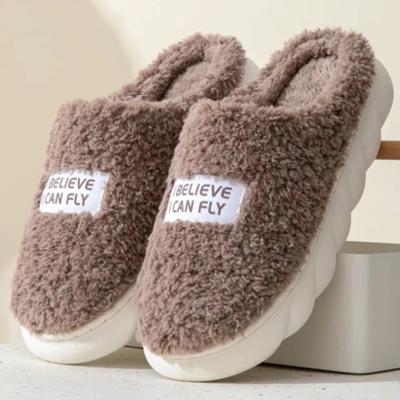 Neue Frauen Männer Dicke Sohle Hausschuhe Innen Hausschuhe für Frauen Winter Plattform Rutschen Warme Flauschige Hausschuhe Fell Baumwolle Schuhe damen