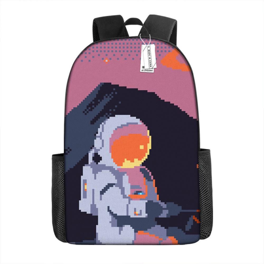Astronaut Backpack Primary And Secondary School School Bag Grade 1-6 Backpack Creative Printed Backpack