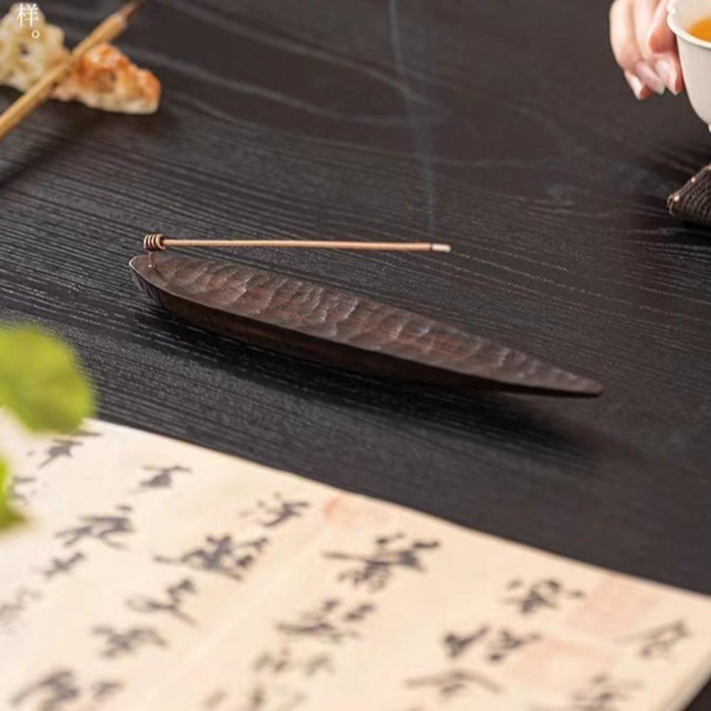 Retro Incense Burners Wooden Carved Incense Holder Creative Boat Incense Holder  Living Room