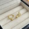 Simple Metal Cross Ear Buckle Fashion Trend Simple Earrings Women'S High Sense Versatile Cold Wind Ear Jewelry