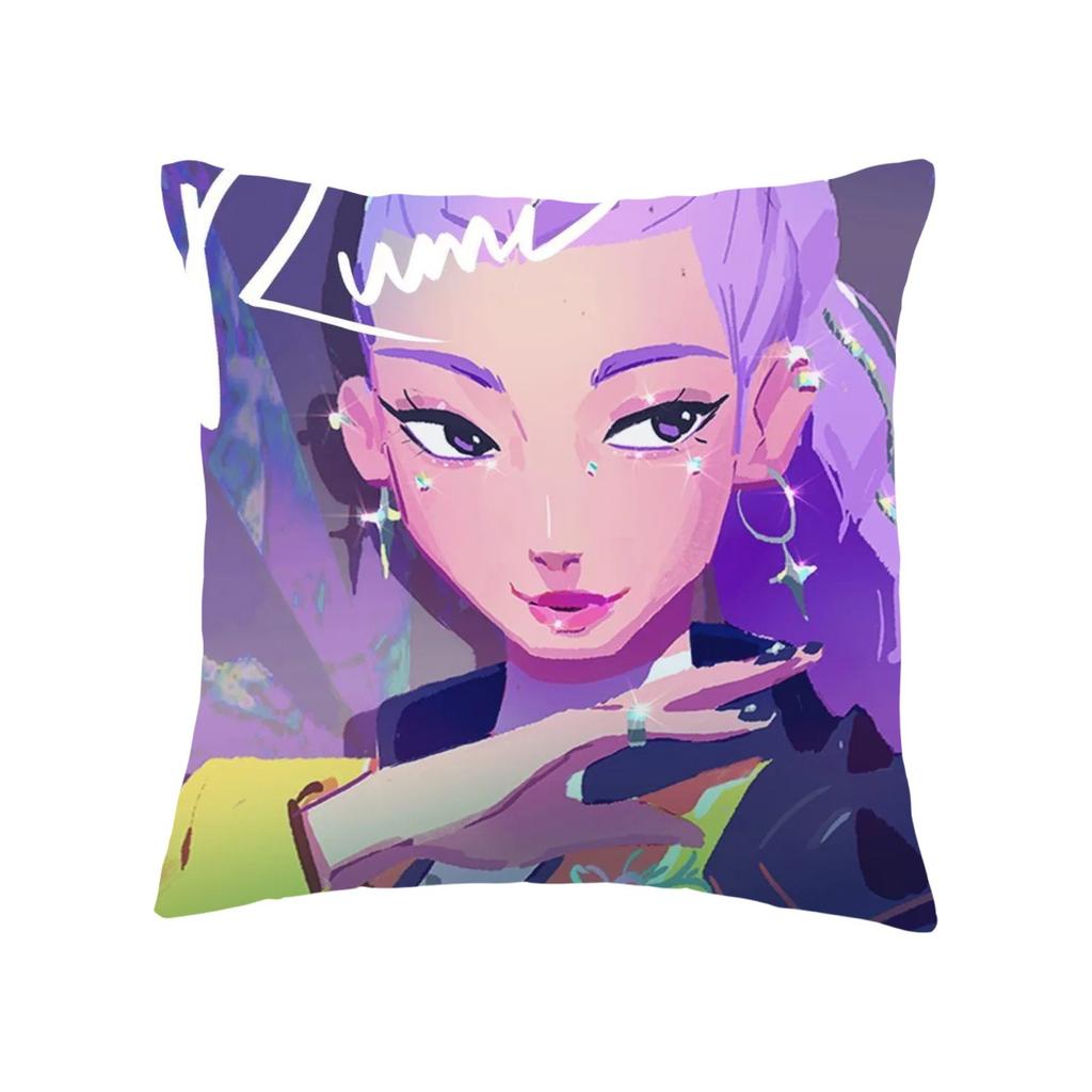 Kpop Dämonenjäger Kissenbezug Weich Bequem Huntrix Bedruckt Zuhause Auto Sofa Büro Kissenbezug Weihnachten Täglich Deko