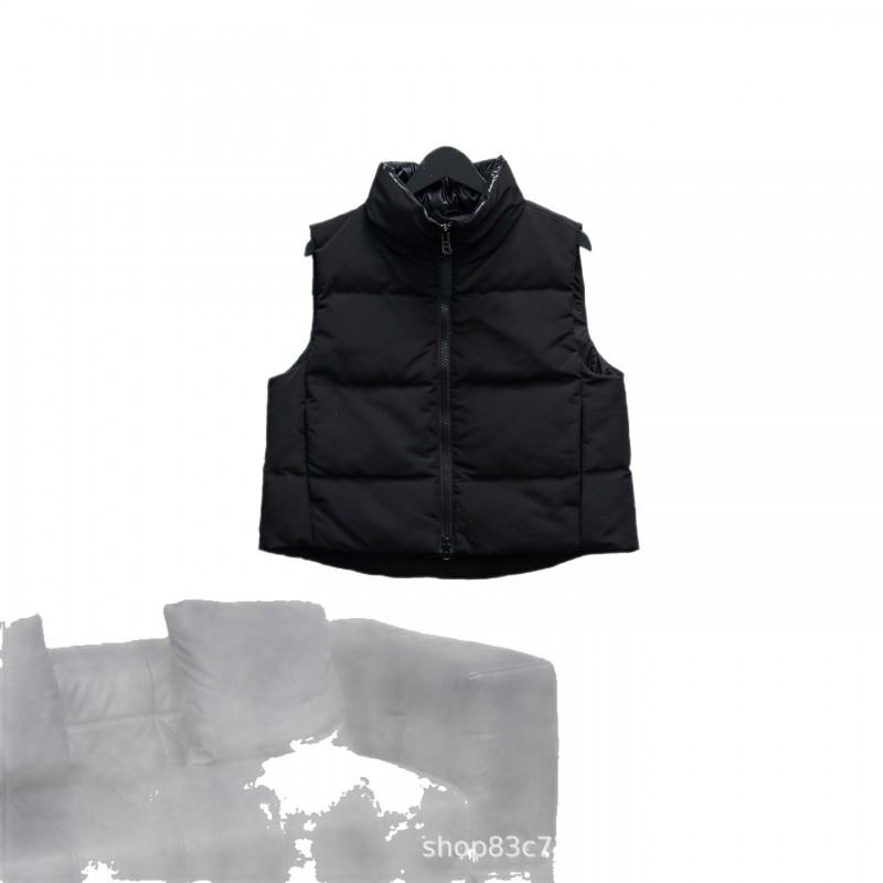 Womens Short Puffer Vest With Hood 90% White Duck Down Fill Streetwear Style Winter Outerwear