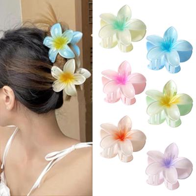 Haarklammer in Blumenform, Farbverlauf, Blumen-Haarspange, Haarspange für den Hinterkopf, leichtes Haar-Accessoire