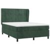3129216 vidaXL Divan Bed and Mattress Dark Green 140x200cm Velvet
