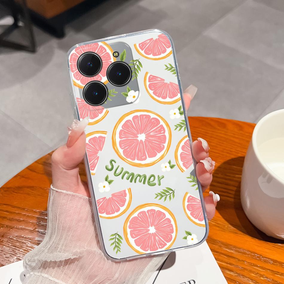 Simple Creative Case For Realme C63 C61 Transparent Back Cover For Realme C 61 C 63 Soft Slim Silicone Shockproof Funda Bumper