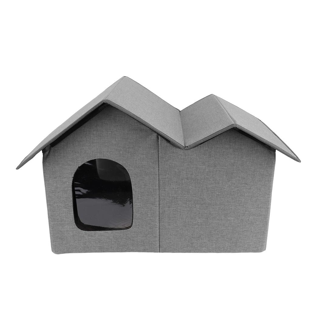 Cat House Large Space Water Resistant Closed Design Comfortable Portable Foldable Cat   for Indoor Pets